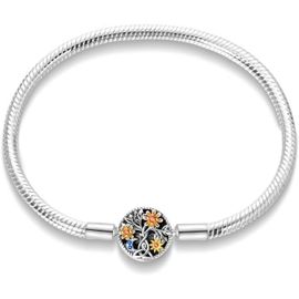 TIANYI-Bracelet Pour Femme Pandora charms avec Fermoir C?ur en Argent