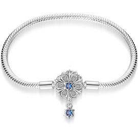 TIANYI-Bracelet Pour Femme Pandora charms avec Fermoir C?ur en Argent