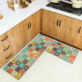 2 Pieces Kitchen Rugs And Mats,Tapis De Sol De Cuisine