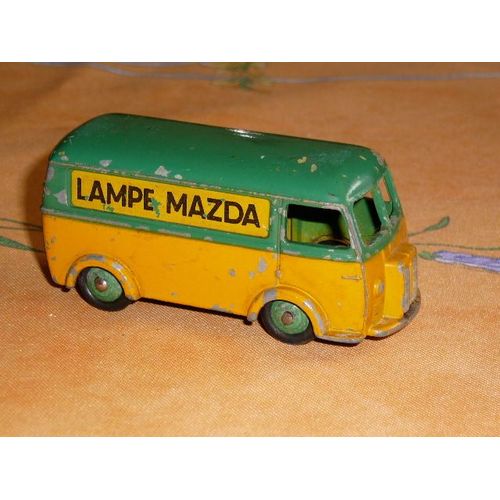 Dinky Toy-Fourgon  Peugeot D.3.A Lampe Mazda No 258-Dinky Toys