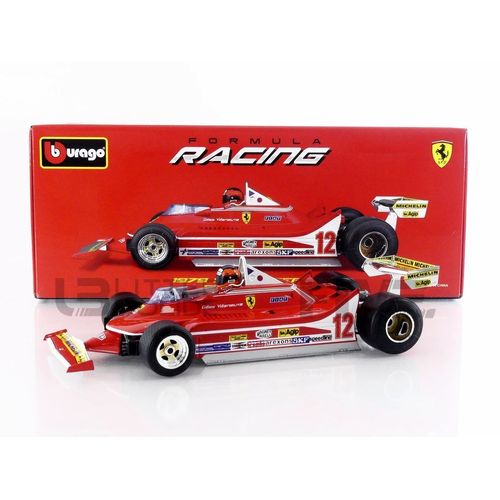 Bburago 1/18 - Ferrari F1 312 T4 - Winner South Africa Gp 1979 (G. Villeneuve) 16814 - Num12-Bburago