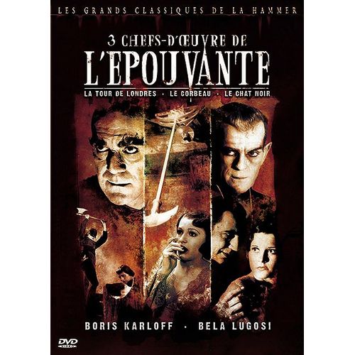 3 Chefs-D'oeuvre De L'épouvante - Coffret - La Tour De Londres + Le Corbeau + Le Chat Noir