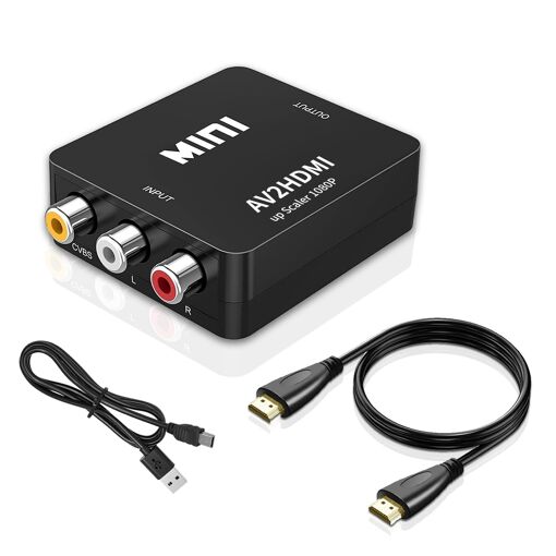 Adaptateur Av Vers Hdmi, Convertisseur Av Vers Hdmi, 1080P Vers Hdm...