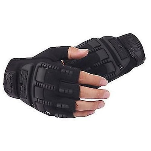 Hommes Forces Spéciales En Plein Air Escalade Cyclisme Fitness Sport Protection Demi Doigt Gants Tactiques Noir