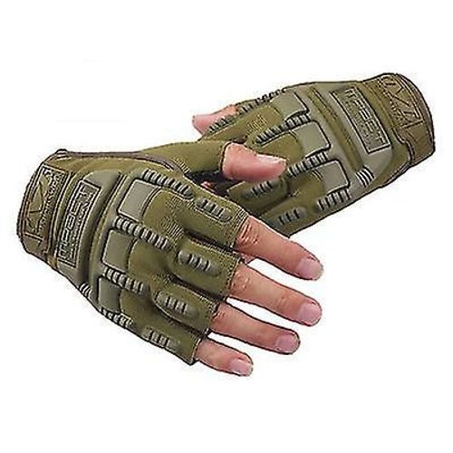 Hommes Forces Spéciales En Plein Air Escalade Cyclisme Fitness Sport Protection Demi Doigt Gants Tactiques Vert