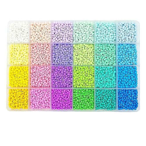 Macaron Petites Perles De Rocaille En Verre 2mm