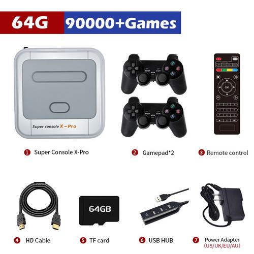 Mini Console De Jeux Vidéo Tv X Pro S905x Hd, 117000 + Jeux Intégrés, Avec Sortie Wifi, Pour Psp/Ps1/N64/Dc, Système Pour Touristes