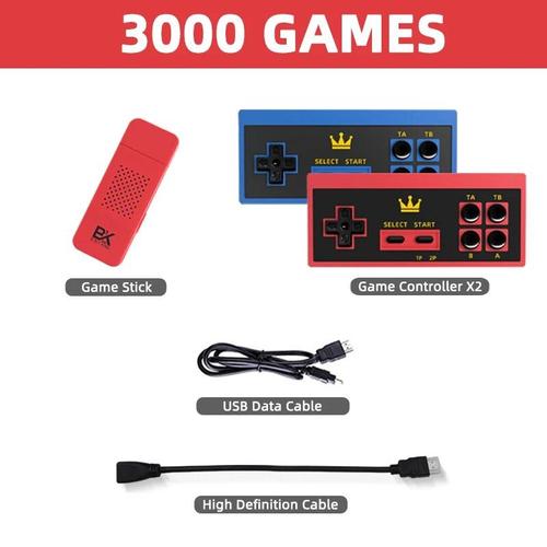 Vilcorn 8bitking Vidéo Sans Fil Jeu Bâton Mini Everdrive Hd Mini Console Pour Gbc Gb Nes Pce Drive Fc Dendy 3000 Jeux