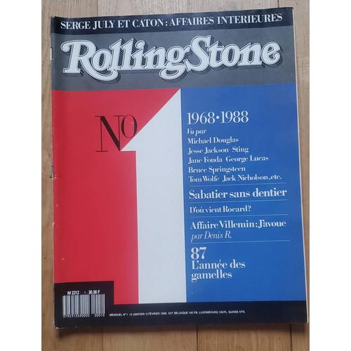 Rolling Stone 001 N? 1 Serge July Et Caton 1968 1988 Jane Fonda Affaire Villemin