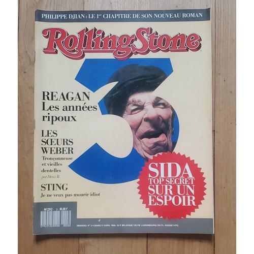 Rolling Stone 003 N? 3 Reagan Les Soeurs Weber Sting Philippe Djian Serge July Karl Zero