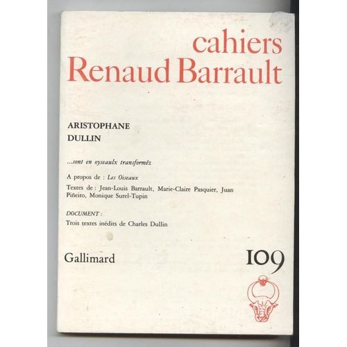 Cahiers Renaud-Barrault N° 109