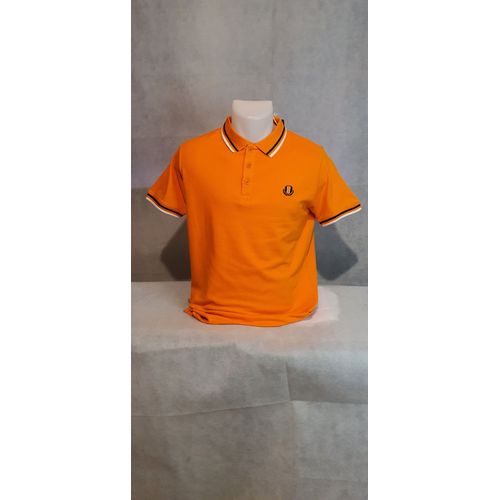 Polo Manches Courtes Orange Homme City Design Taille Xl