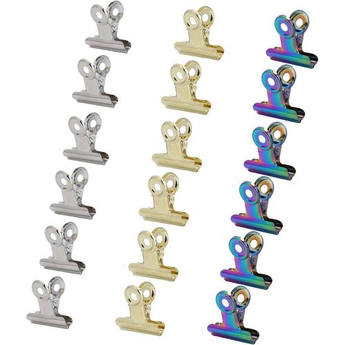 18 Pcs Nail Tips Clip Nail Extension Clip En Acier Inoxydable Pince De Fixation Pince De Papier Trombones Pince D'extension D'ongle Pour Construire Rapidement Diy Manucure Nail Art