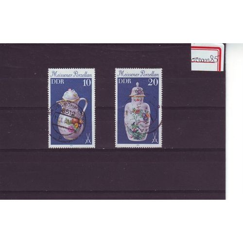 Allemagne Ddr 1979 : Porcelaine - Lot De 2 Timbres Oblitérés