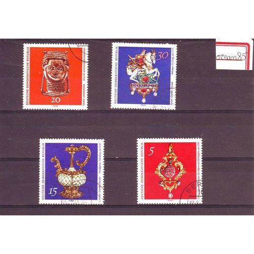 Allemagne Ddr : Oeuvres D'art - Lot De 4 Timbres Oblitérés