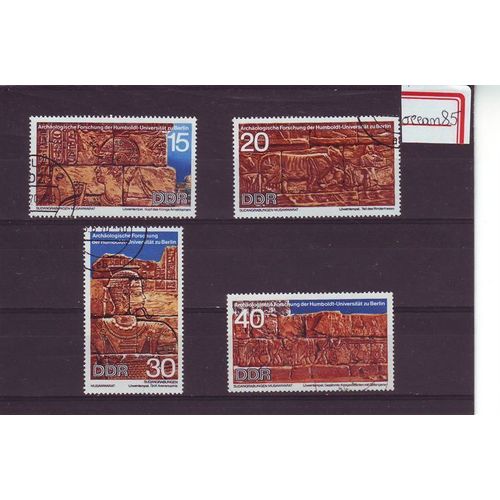 Allemagne Ddr : Découverte De L'egypte Des Pharaons - Lot De 4 Timbres Oblitérés