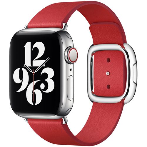 Leather Band Buckle L Watch Series 1-9 / Se 38/40/41 Mm Scarlet