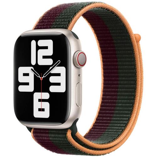Apple - Boucle Pour Montre Intelligente - Taille Regular - Vert Forêt, Rouge Cerise Foncé - Pour Watch (38 Mm, 40 Mm, 41 Mm)