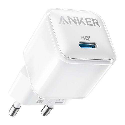 Chargeur Usb-C 20w Anker Nano Chargeur Rapide 20 W, Piq 3.0, Usb C Compact Powerport Iii Pour Iphone, Galaxy, Pixel 4/3, Ipad Pro, Airpods Pro, Etc.