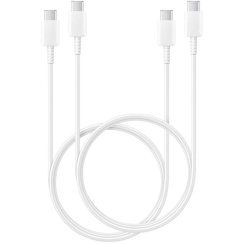 Samsung 2x Original câble USB-C vers USB-C emballage d'usine 1 mètre 25 Watt Blanc