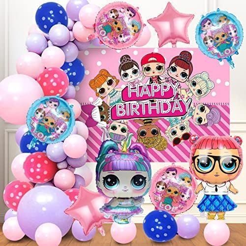71 Pcs Décoration Anniversaire Poupée Lol, Deco Anniversaire Fille