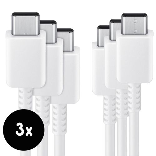 Samsung 3x Original câble USB-C vers USB-C emballage d'usine 1 mètre 25 Watt Blanc