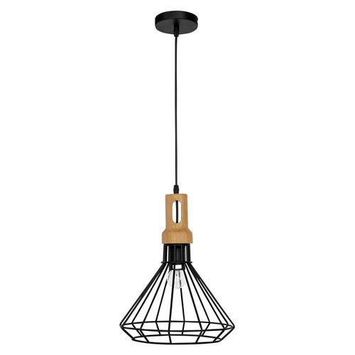 Suspension En Métal Et Bois Noir - Fenris Noir