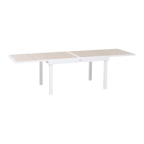 Table Extensible Rectangulaire Alu Piazza Beige/Lin 6 10 Places
