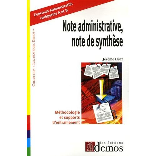 Note Administrative, Note De Synthèse