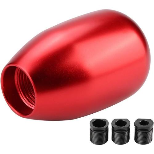 Reminnbor Pommeau De Levier De Vitesses Manuel Pour Voiture ¿¿ 5 Vitesses ¿¿ Levier De Vitesses Avec 3 Adaptateurs 8/10 / 12mm(Rouge)+Pommeau Vitesse Rouge Pommeau Vitesse Rouge Pommeau Vitesse Rouge