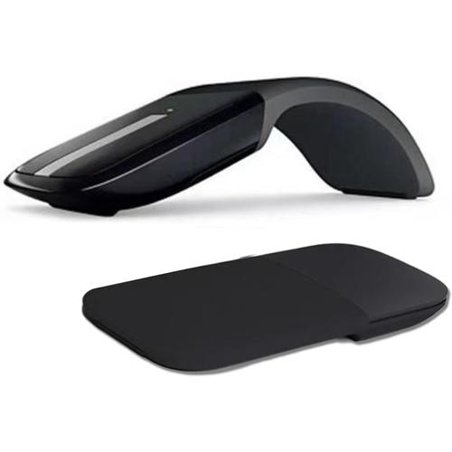 Souris Microsoft sans fil, modèle Arc, tactile et portable, avec Bluetooth et récepteur. Design fin et pliant, idéal pour une utilisation professionnelle ou en déplacement.