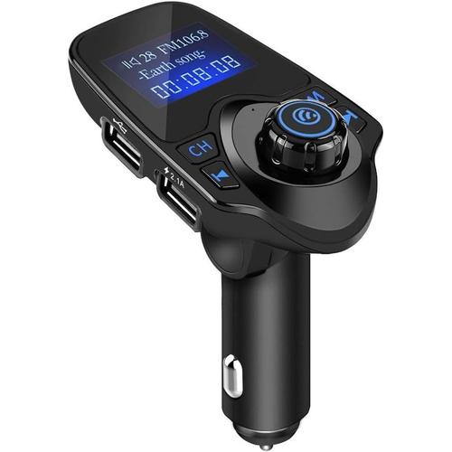 Transmetteur FM T11 Kit mains libres sans fil Bluetooth pour voiture Lecteur MP3 Chargeur USB