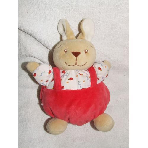 Lapin Boule Noukie S Noukies Rouge Blanc Coccinelle Grelot