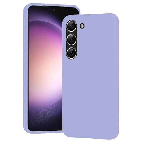 Lemontti Coque Silicone Soft Slim Samsung Galaxy S23 Plus, Matière Mate Et Fine, Doublée En Microfibre, Lilas