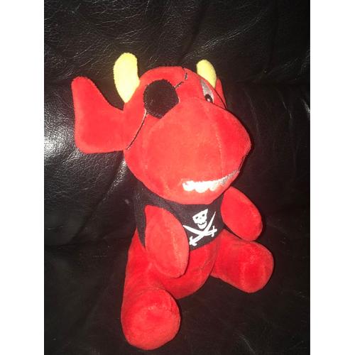 Doudou Peluche Diablotin Petit Diable T-Shirt Noir Pirate Gmbh 20cm