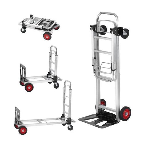 Diable - VEVOR - Diable Pliant en Aluminium 2-en-1 Diable Chariot Capacité 181 kg Robuste