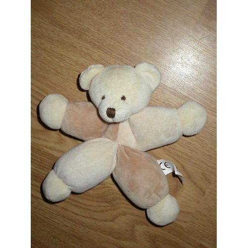Ours Doudou En Croix Cmp Eveil Et Tendresse Beige Et Crême