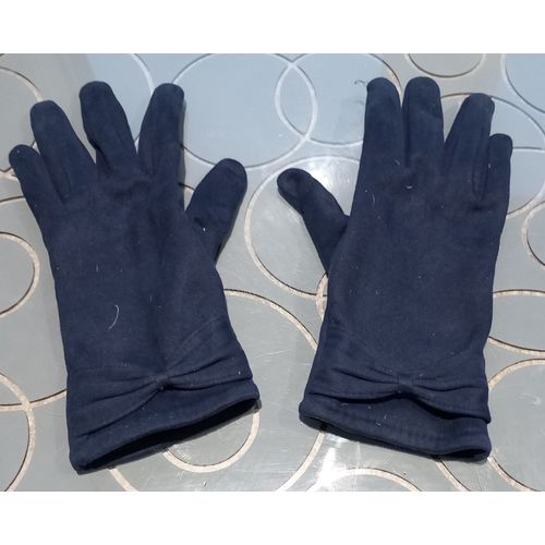Gants En Daim Bleus Marine