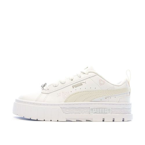 Baskets Blanche/beige Fille Puma Mayze