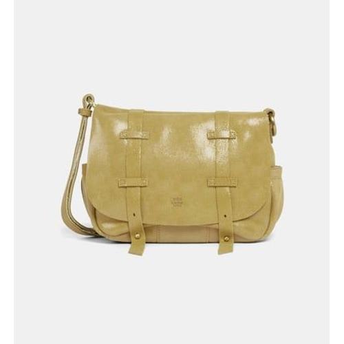 Mila Louise - Sac besace Bess cuir - Jaune