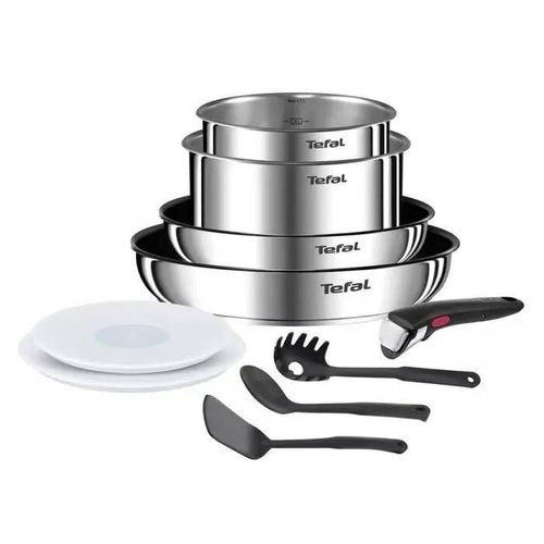 Batterie De Cuisine - Tefal - Ingenio - 10 Pièces - Inox - Amovible...