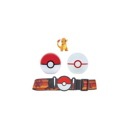 Pokémon - Ensemble Pour Ceinture Clip'n'go Poké Ball, Luxe Ball & Salamèche