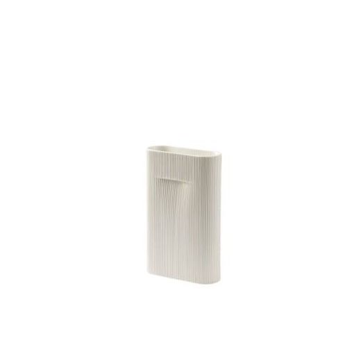 Muuto - Vase Ridge - H 35 cm - blanc - Blanc