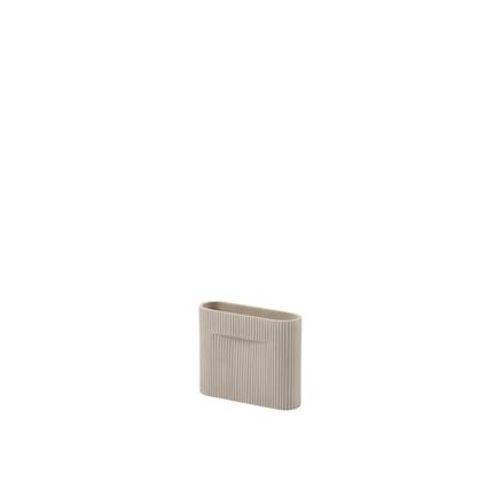 Muuto - Vase Ridge - H 16.5 cm - beige - Beige