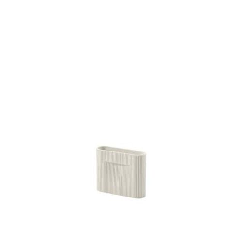 Muuto - Vase Ridge - H 16.5 cm - blanc - Blanc