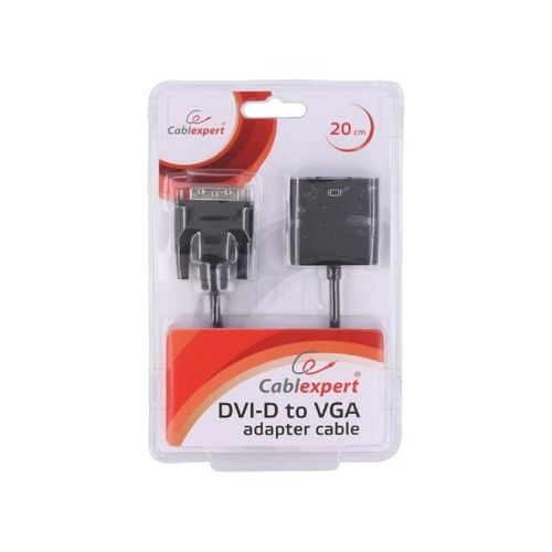 Adaptateur D-Sub 15pin HD femelle DVI-D -24-1- prise male 0.2m - noir