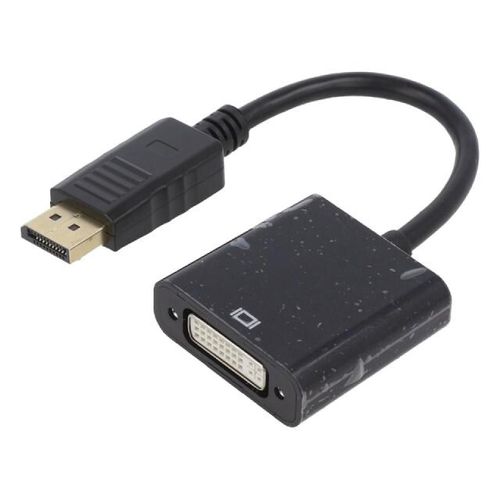 Adaptateur DVI-I vers DisplayPort 10cm noir