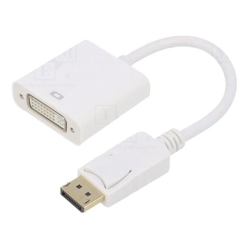 Adaptateur DVI-I vers DisplayPort 10cm blanc