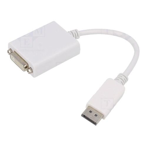 Adaptateur DisplayPort 1.2 - DisplayPort prise male - DVI-I -24+5- femelle - 0.1m - blanc