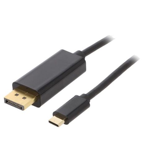Adaptateur DisplayPort male vers USB C male 1.8m noir